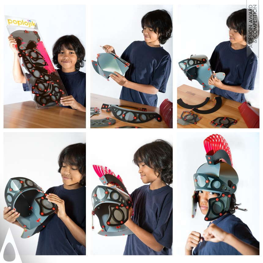 Bronze Toys, Games and Hobby Products Design Award Winner 2014 Roman Snap Together Helmet Poplojik 