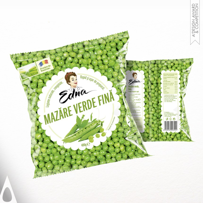 Silver Packaging Design Award Winner 2014 Edna  Frozen Vegetables Packaging Design Range 