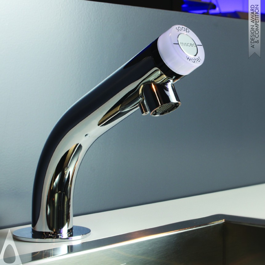 Silver Bathroom Furniture and Sanitary Ware Design Award Winner 2014 miscea LIGHT Sensor Faucet for bathrooms 