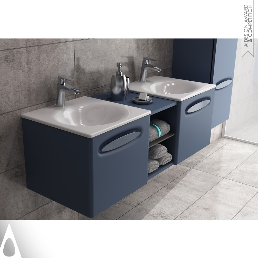 Silver Bathroom Furniture and Sanitary Ware Design Award Winner 2014 SPIRIT Bathroom Furniture Set 