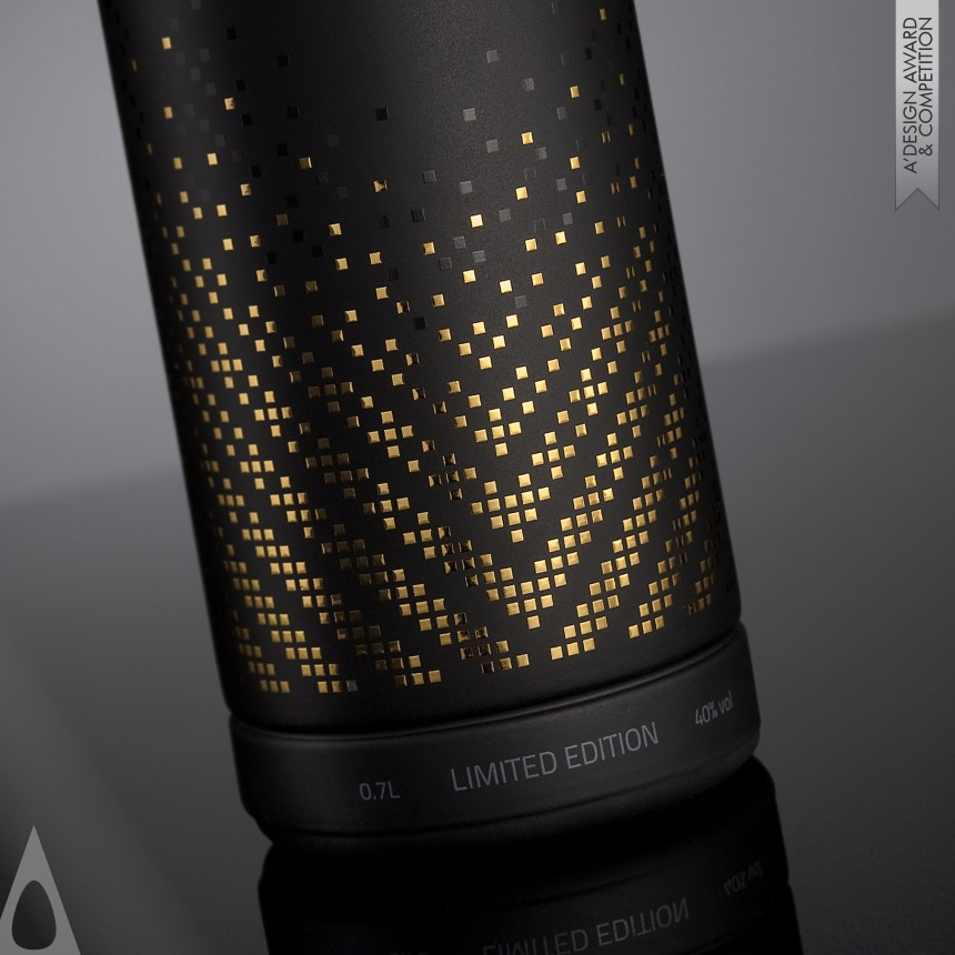 Lithuanian vodka Gold. Black Edition - Golden Packaging Design Award Winner