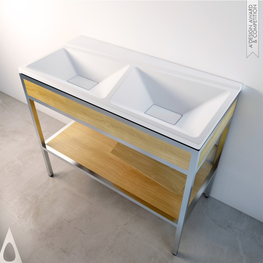 Serel Design Team's 4Life Double Washbasin Double washbasin