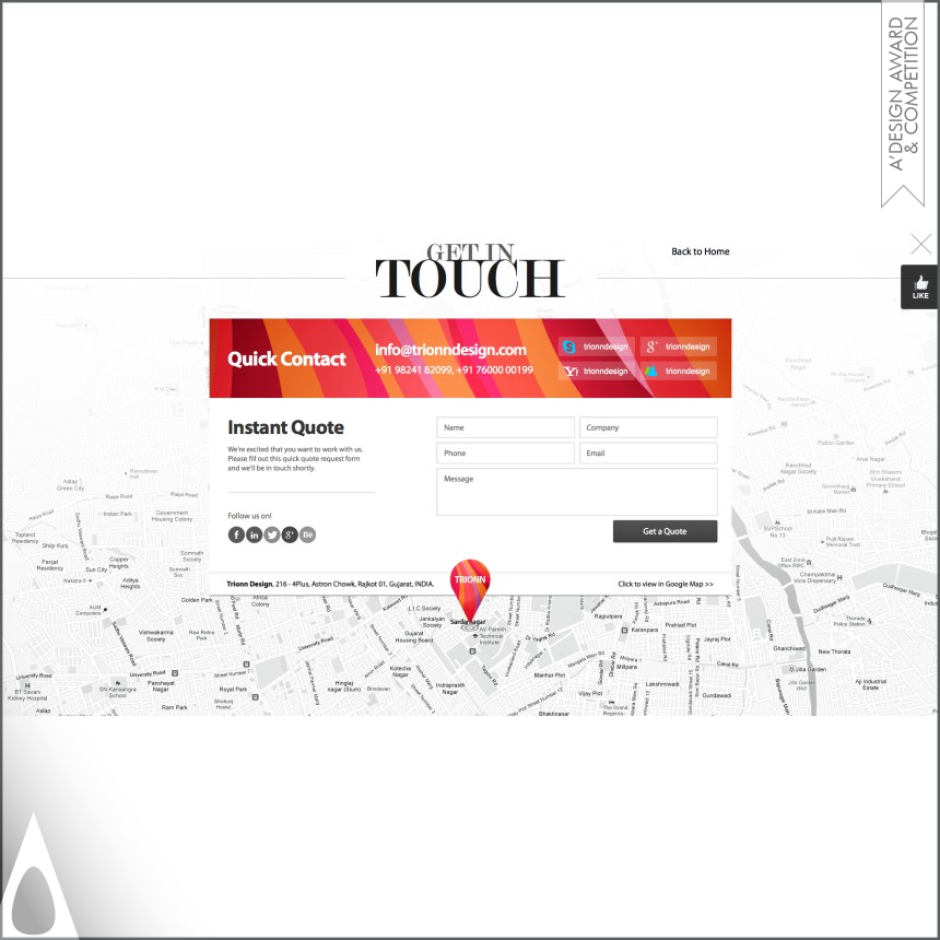 Sunny Rathod's Trionn Design Website Design