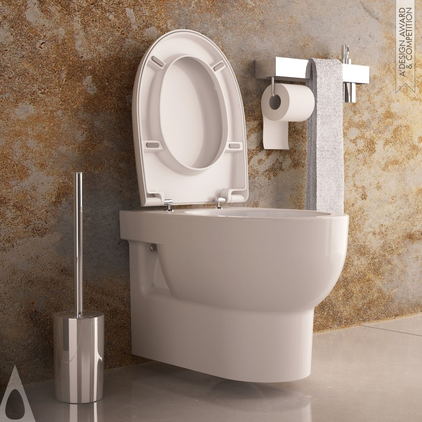 Bplus Wall-hung WC with cleaRim system  designed by Ettore Giordano