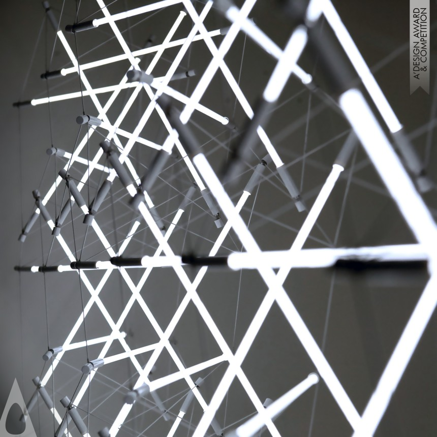 Tensegrity Space Frame Light - Golden Lighting Products and Fixtures Design Award Winner