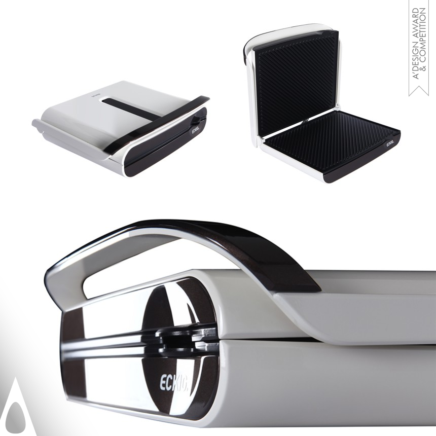 Silver Home Appliances Design Award Winner 2014 ECKIG breakfast set Kettle, Coffee and Tea Machine, Toaster 