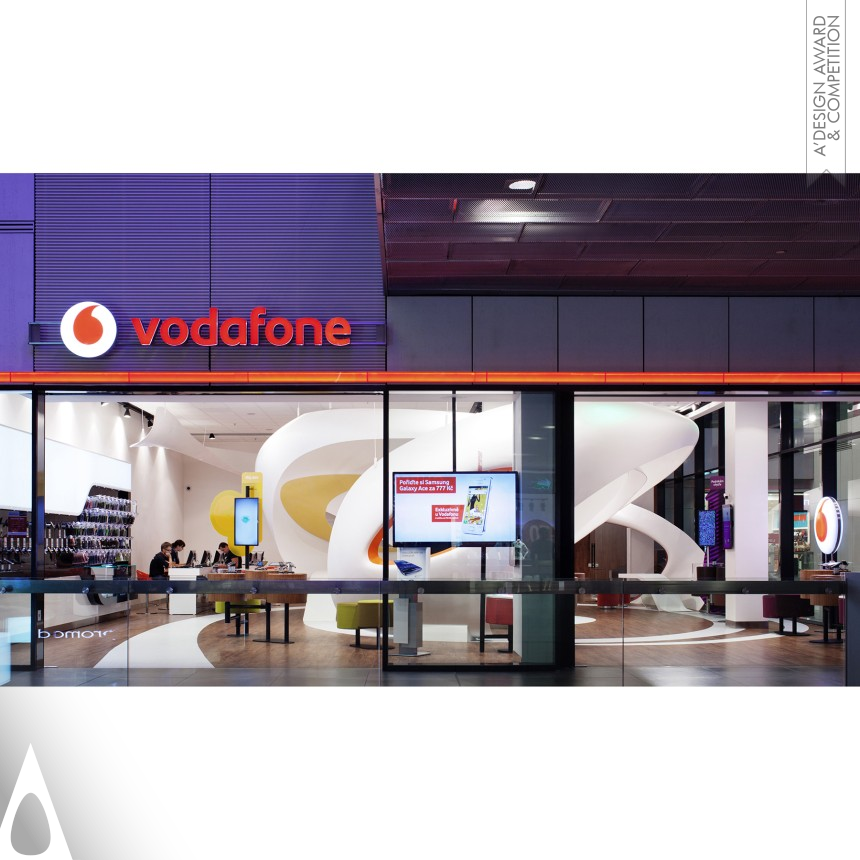 Silver Interior Space and Exhibition Design Award Winner 2014 Vodafone Data Store Flagship 