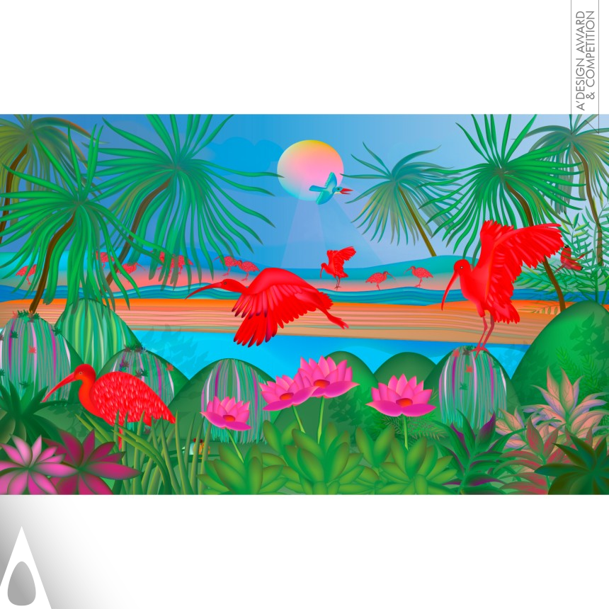 Gabriela Delgado's Scarlet Ibis Visual Art