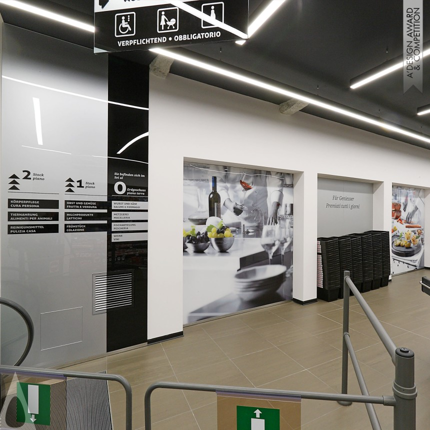 Iron Interior Space and Exhibition Design Award Winner 2015 Eurospar Premium del Gruppo Aspiag Design Supermarket 