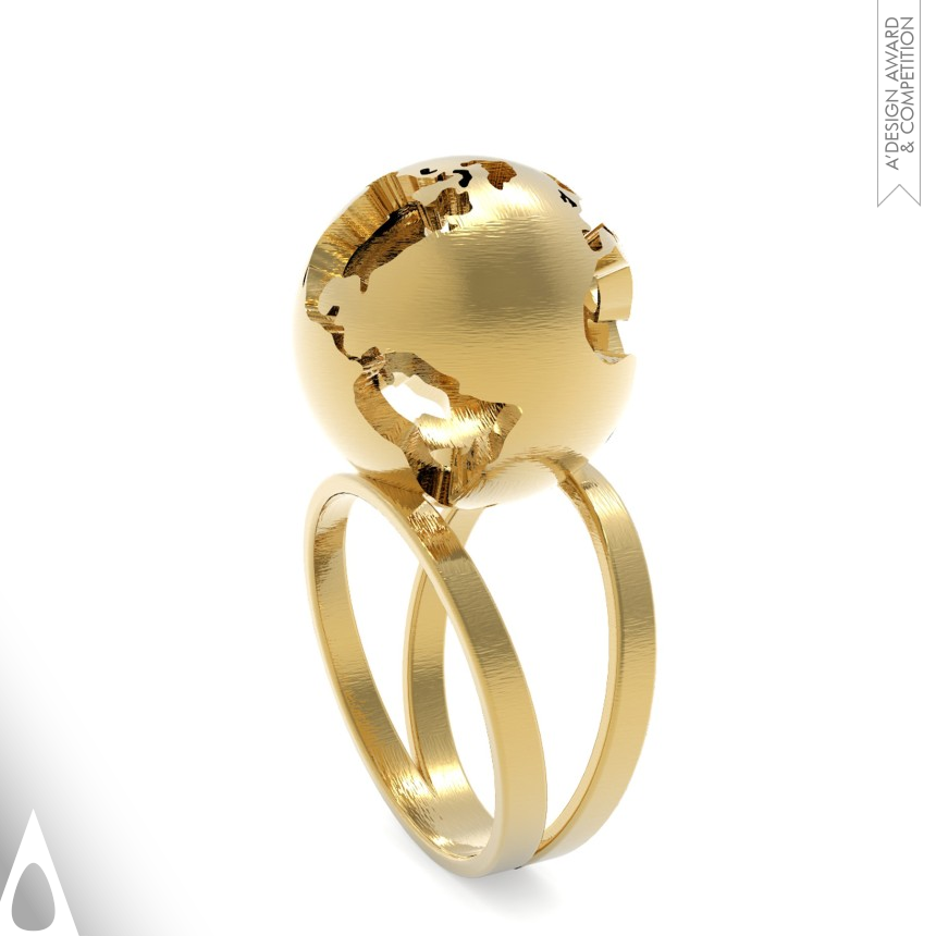 Iron Jewelry Design Award Winner 2015 Globe Ring, Artelier by Cristina Ramella Ring  