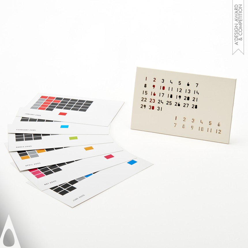 Calendar “Color Cartridge” designed by Katsumi Tamura