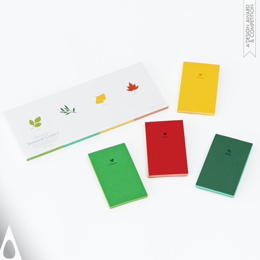 Bronze Graphics, Illustration and Visual Communication Design Award Winner 2015 Seasonal Colors Memo pad set 