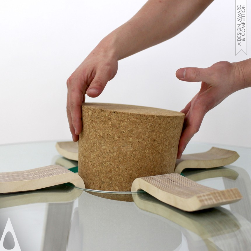 Cork Stopper Table designed by Hyeonil Jeong