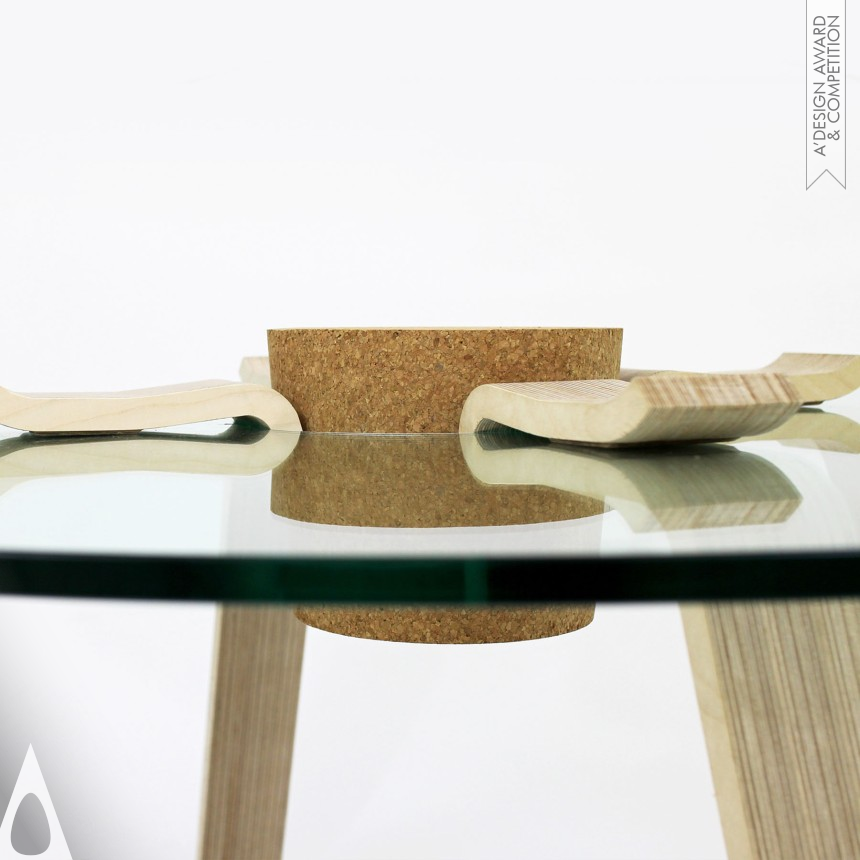 Cork Stopper Table - Silver Furniture Design Award Winner