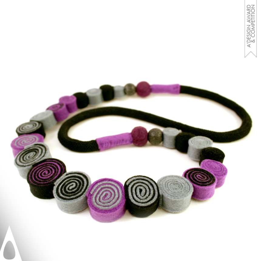 Iron Jewelry Design Award Winner 2015 Felt spirals Necklace Necklace 