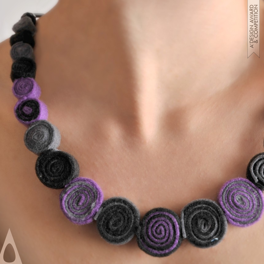 Aikaterini-Niki Glinou's Felt spirals Necklace Necklace