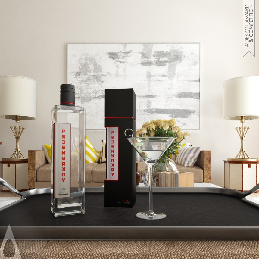 Joshua Ribbeck's Presnyakov Vodka Product and Packaging