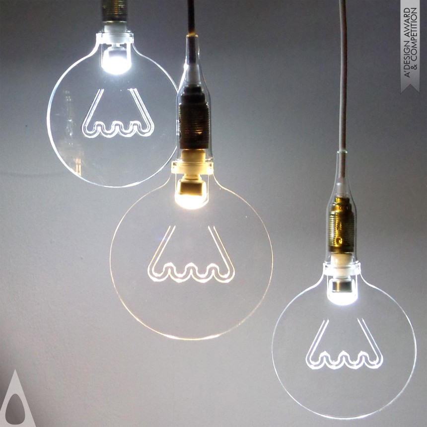 Silver Lighting Products and Fixtures Design Award Winner 2015 the Light in the Bubble Lamp 