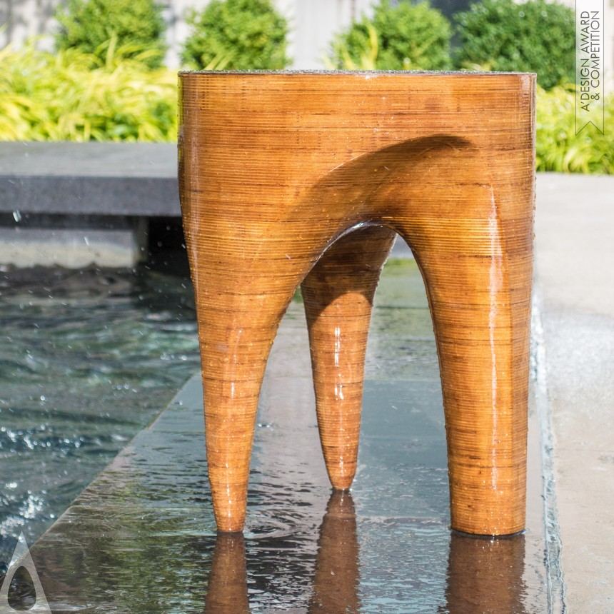 Iron Fine Arts and Art Installation Design Award Winner 2015 Contrapposto Side Table 