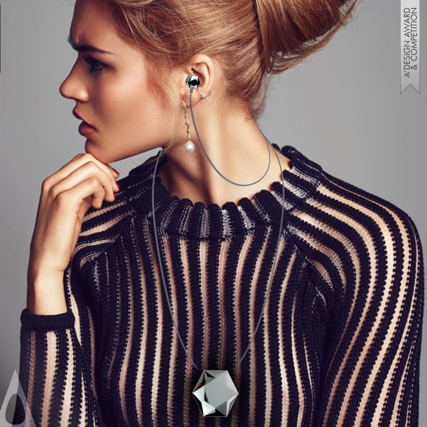 Stellé Audio Wireless Earbud Locket™ designed by Anna Perelman and Wayne Ludlum