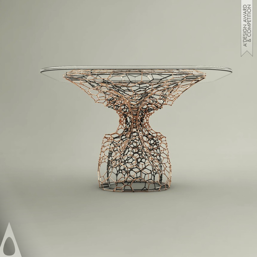 Silver 3D Printed Forms and Products Design Award Winner 2015 Cellular Table Coffee Table 