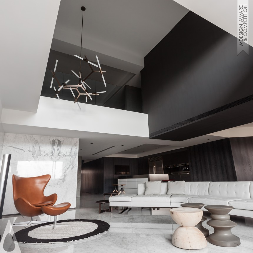 Golden Interior Space and Exhibition Design Award Winner 2015 Black DNA Residential House 