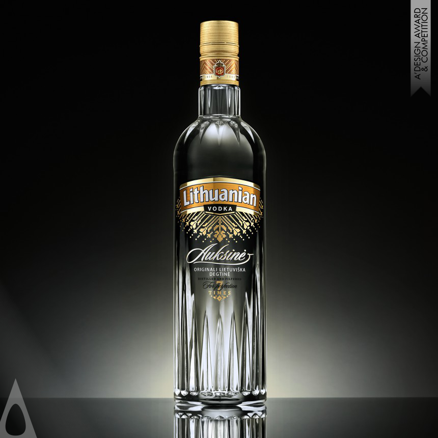 Bronze Packaging Design Award Winner 2015 Lithuanian Vodka Gold Vodka Packaging Design 