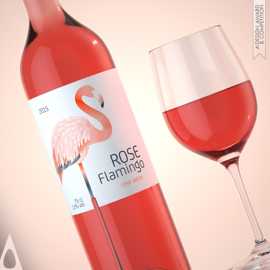 Silver Packaging Design Award Winner 2016 Rose Flamingo Rose wine 