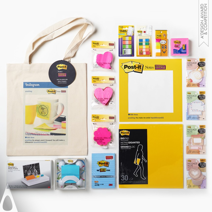 Silver Graphics, Illustration and Visual Communication Design Award Winner 2016 Post-it Colleague Care Kit Media Kit 