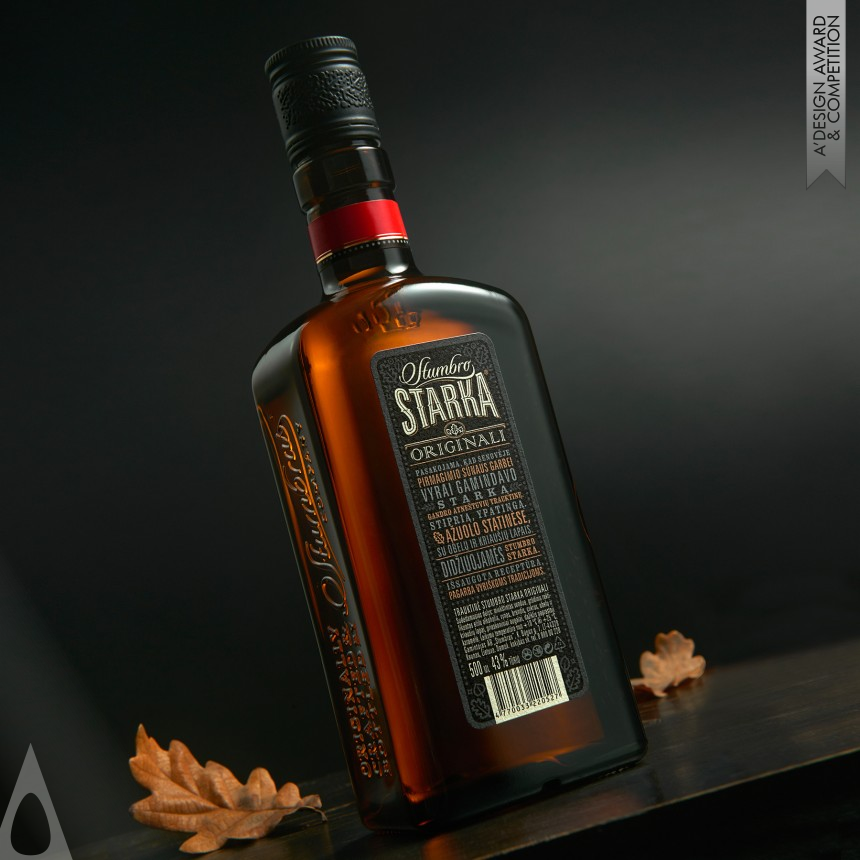 Studija Creata's Stumbro Starka Bottle design and labels