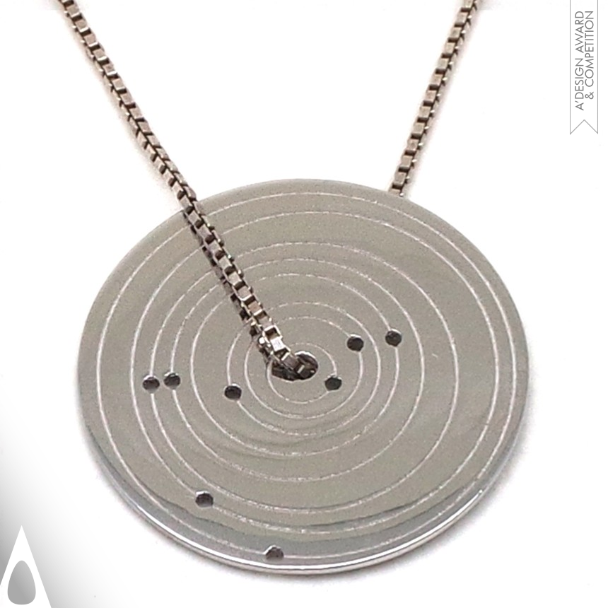 Bronze Jewelry Design Award Winner 2016 SpaceTime Coordinates Pendant 