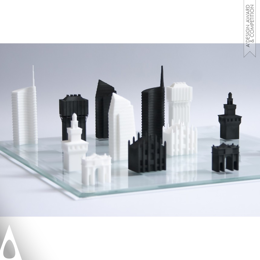 Silver 3D Printed Forms and Products Design Award Winner 2016 milan chess set Chess Game 