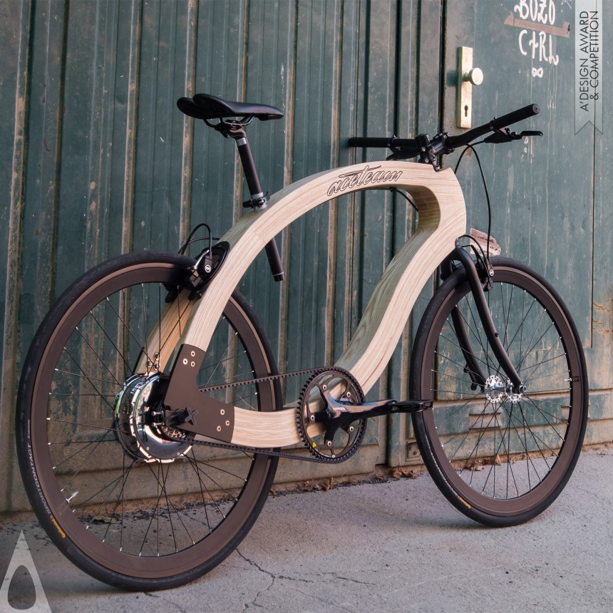 Silver Vehicle, Mobility and Transportation Design Award Winner 2016 wooden ebike Science meets Sustainability 