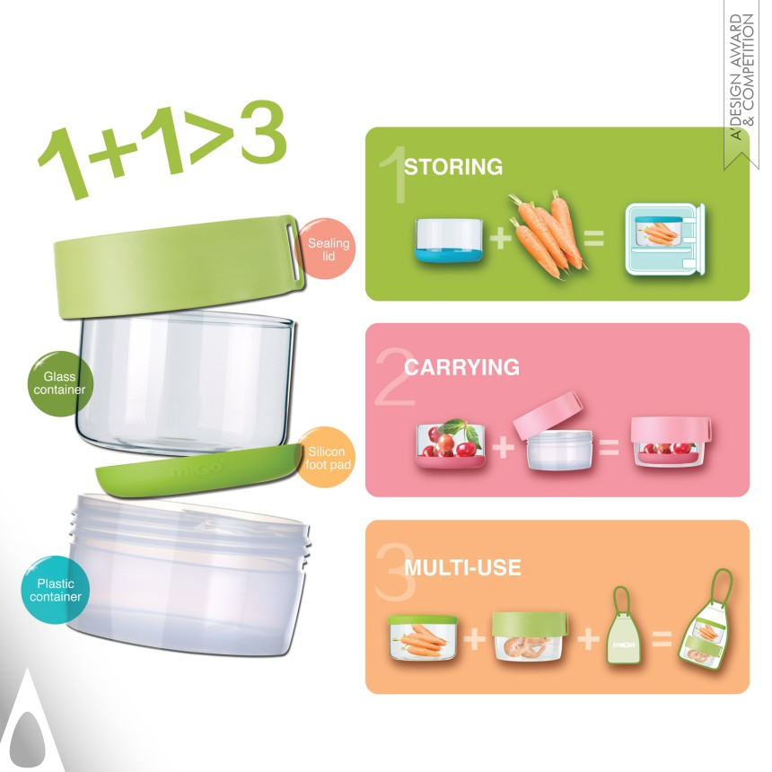 Migo (A Brand of PMI)'s Migo 1+1 Food Box Carrying & storing food container