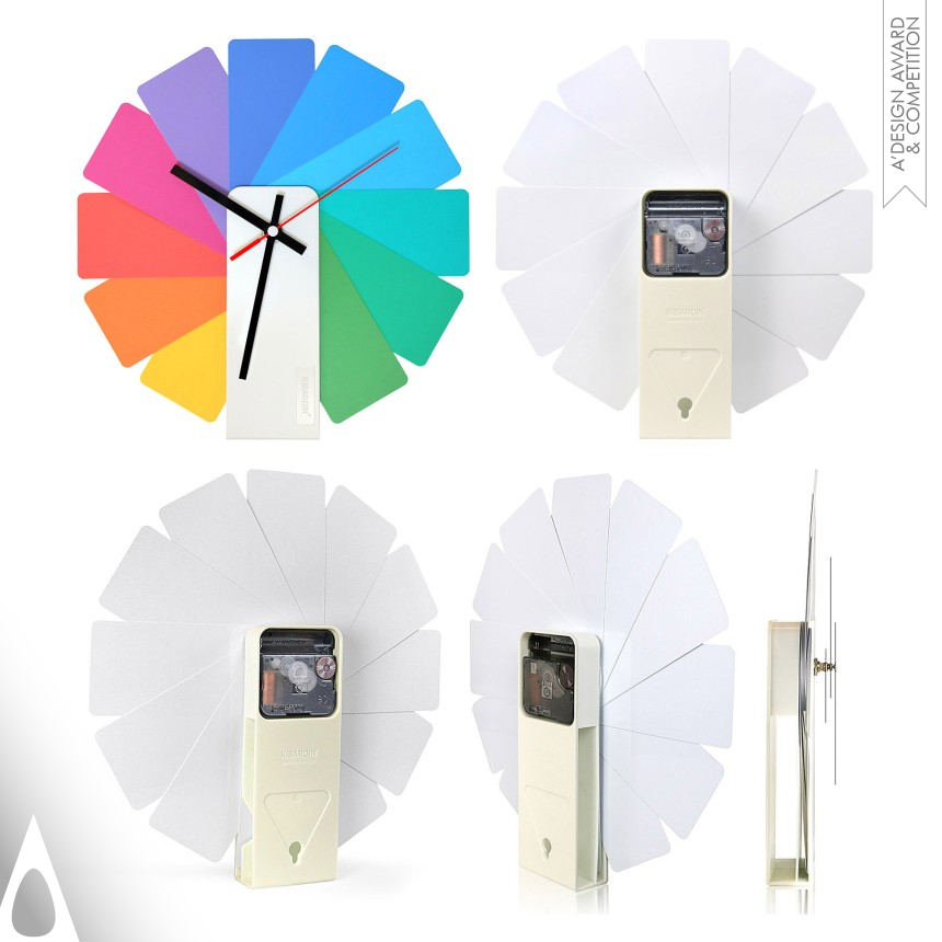 Silver Furniture Design Award Winner 2016 Transformer Foldable Analog Clock 