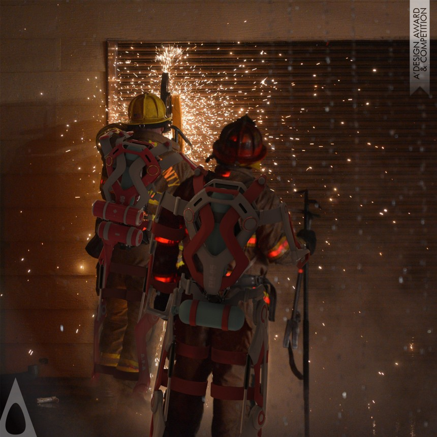 A.F.A.-Powered Exo-Suit for Firefighter - Silver Futuristic Design Award Winner