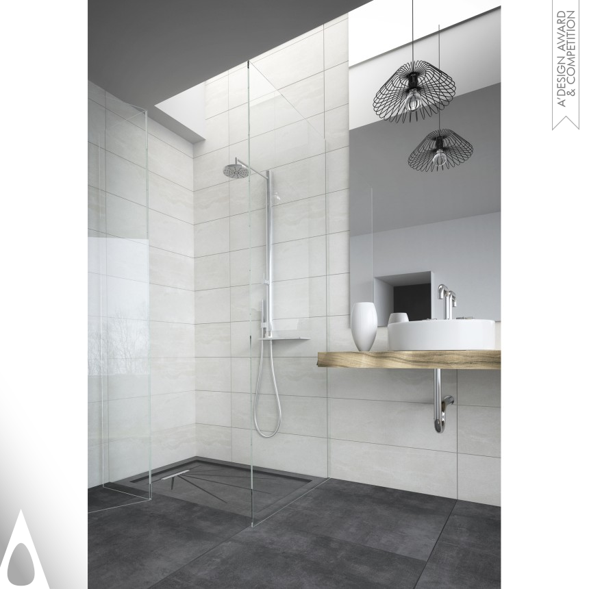 Silver Building Materials and Construction Components Design Award Winner 2016 Aquanit  Porcelain  Shower Tile  