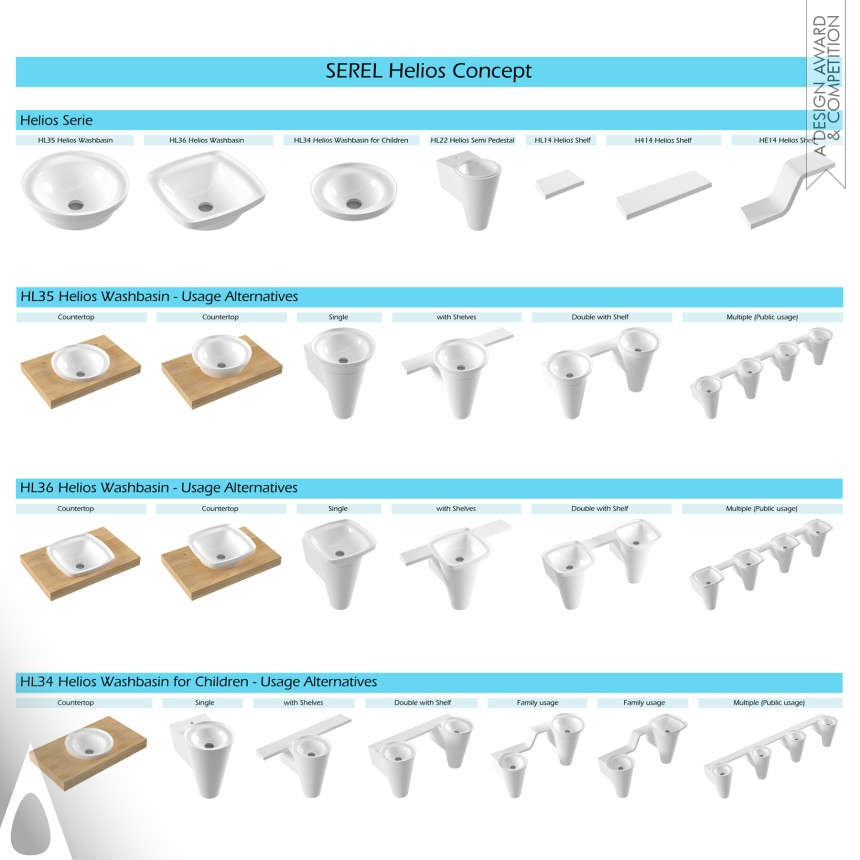 Serel Seramic Factory's Helios Washbasin Set  Washbasin