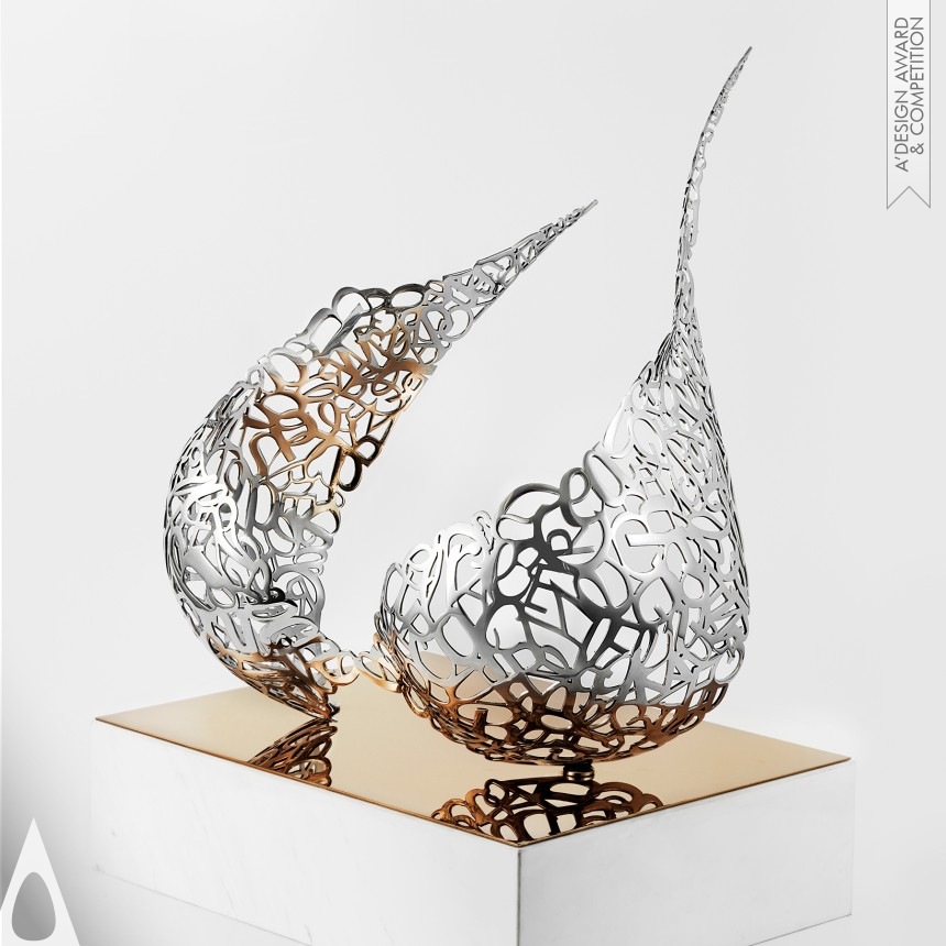 Golden Fine Arts and Art Installation Design Award Winner 2016 The Wings Sculpture Art 