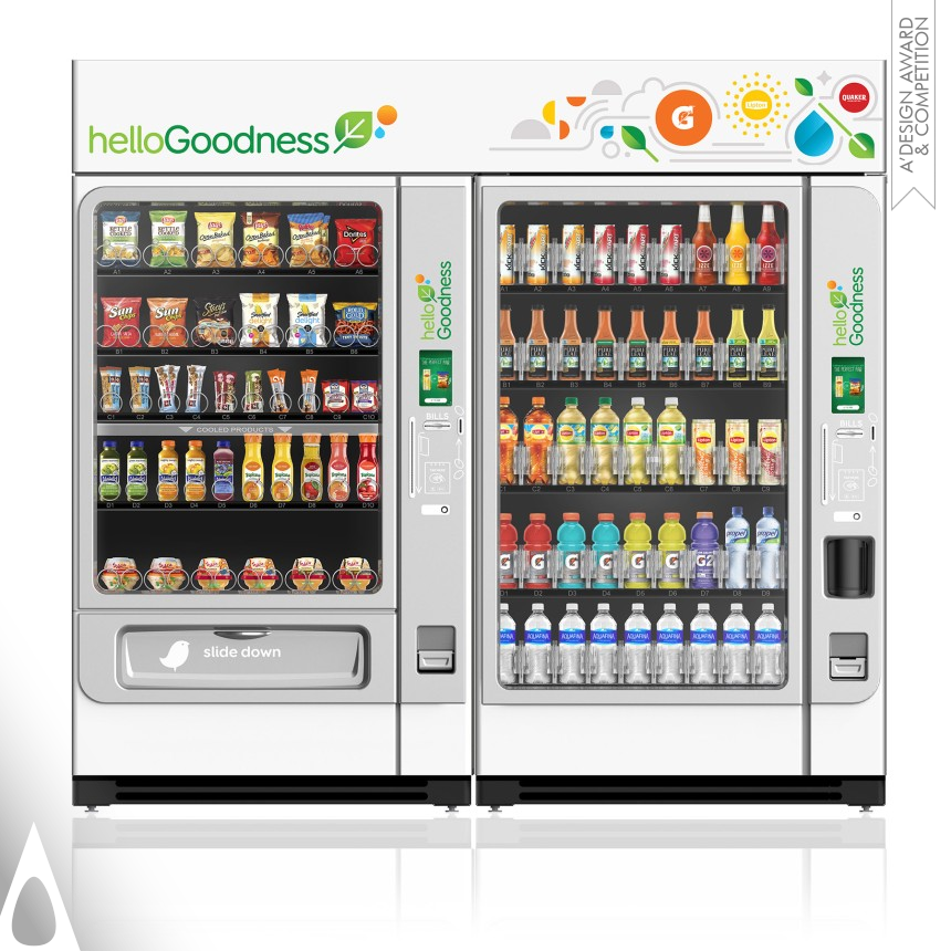 Silver Food, Beverage and Culinary Arts Design Award Winner 2016 helloGoodness Vending Machine 