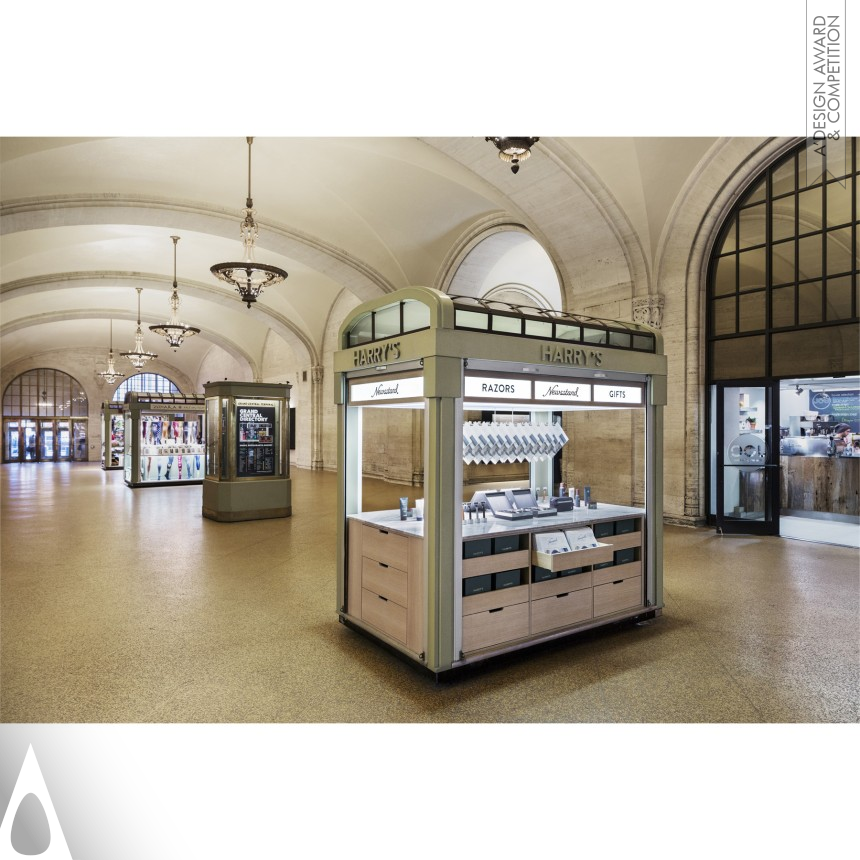 Silver Interior Space and Exhibition Design Award Winner 2016 Harry's Newsstand Pop-up Shop at Grand Central 