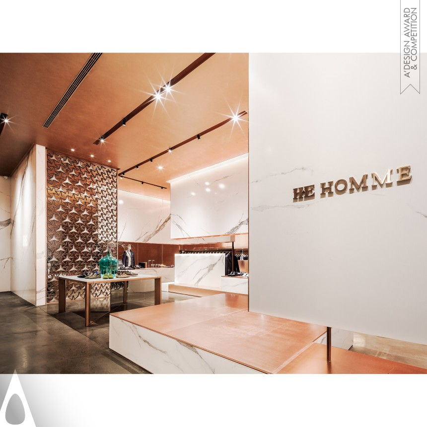 H.E Homme Store designed by Kingson Leung