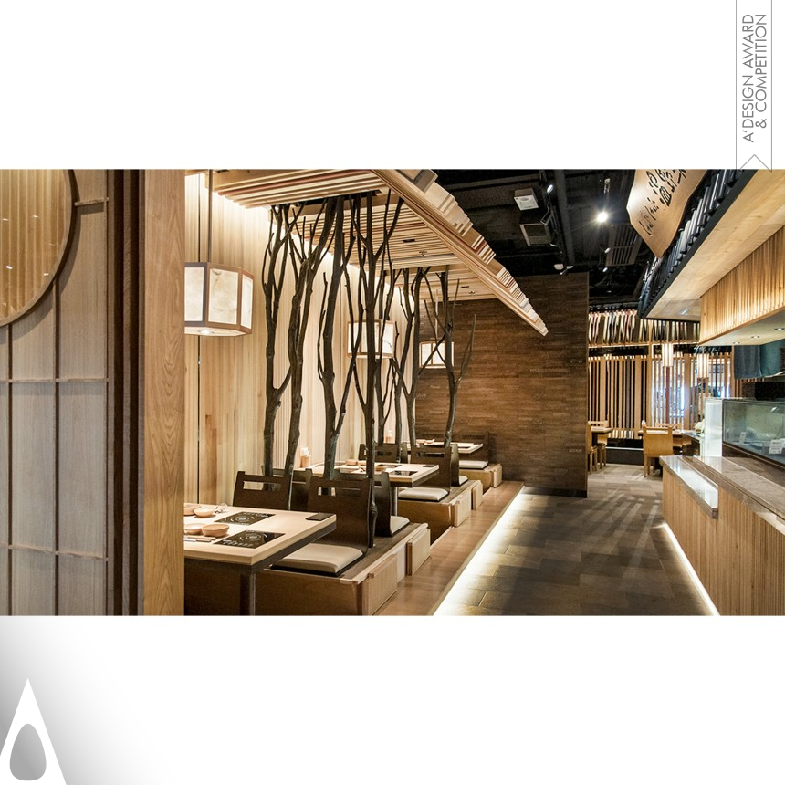 Bronze Interior Space and Exhibition Design Award Winner 2016 Gyu-kaku & On-yasai  Restaurant 