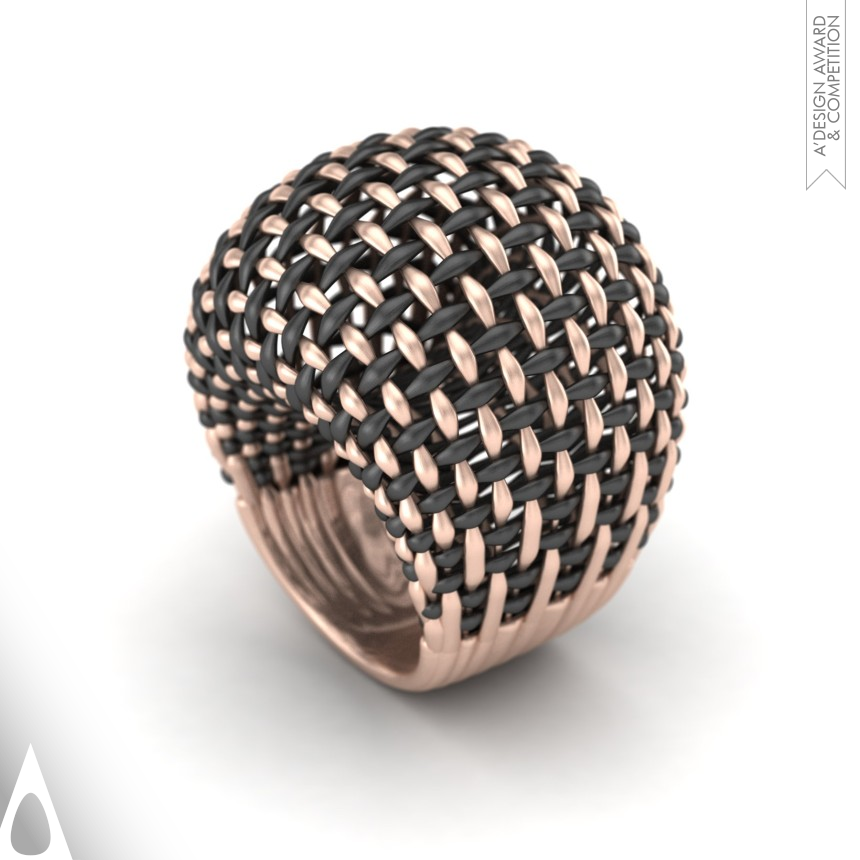 Silver Jewelry Design Award Winner 2016 Interwoven Gold Ring 