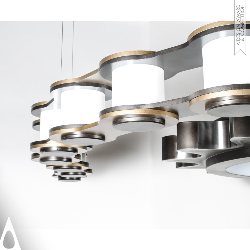 Iron Lighting Products and Fixtures Design Award Winner 2017 Sprocket Lighting Fixture Chandelier 