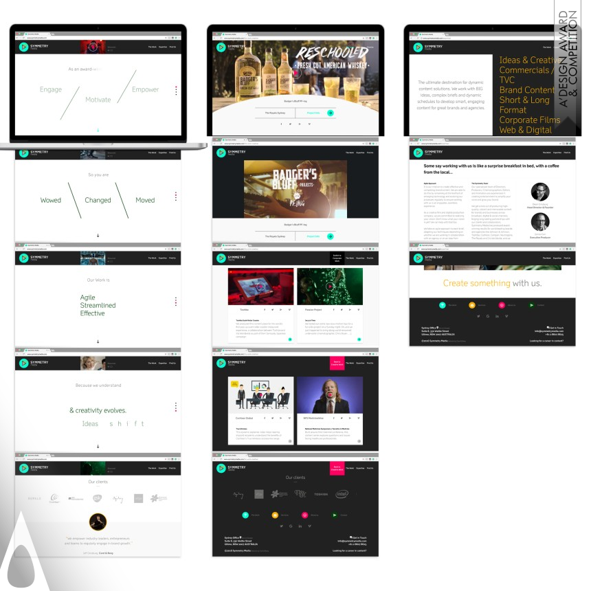 Bronze Website and Web Design Award Winner 2017 Symmetry Media Website 