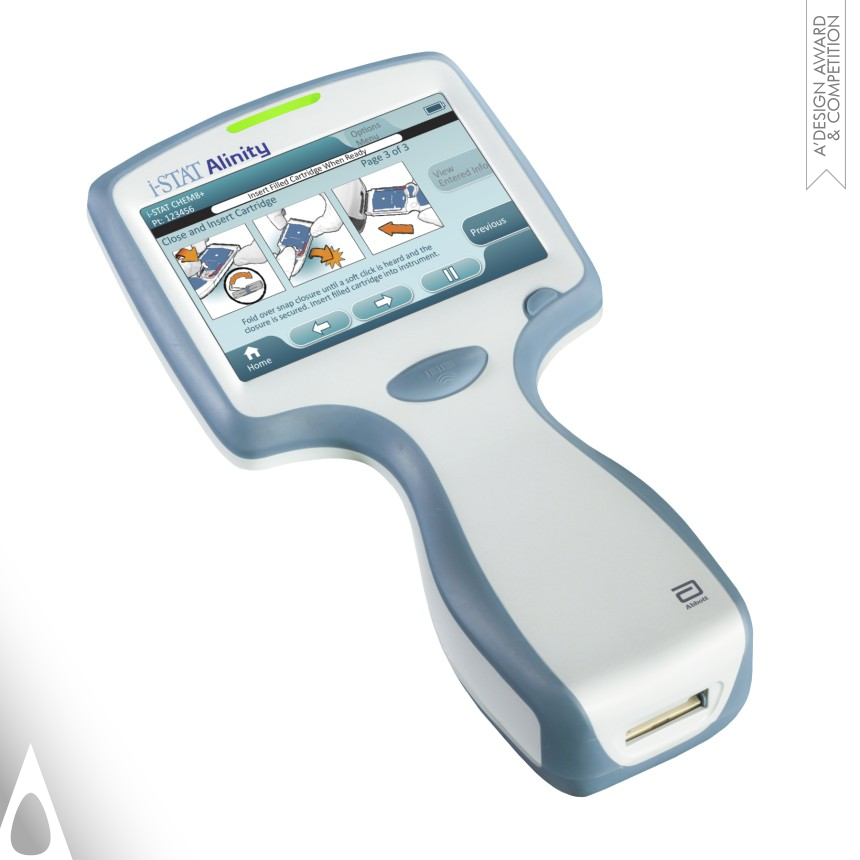 Silver Medical Devices and Medical Equipment Design Award Winner 2017 i-STAT Alinity System Point of Care Testing Device  