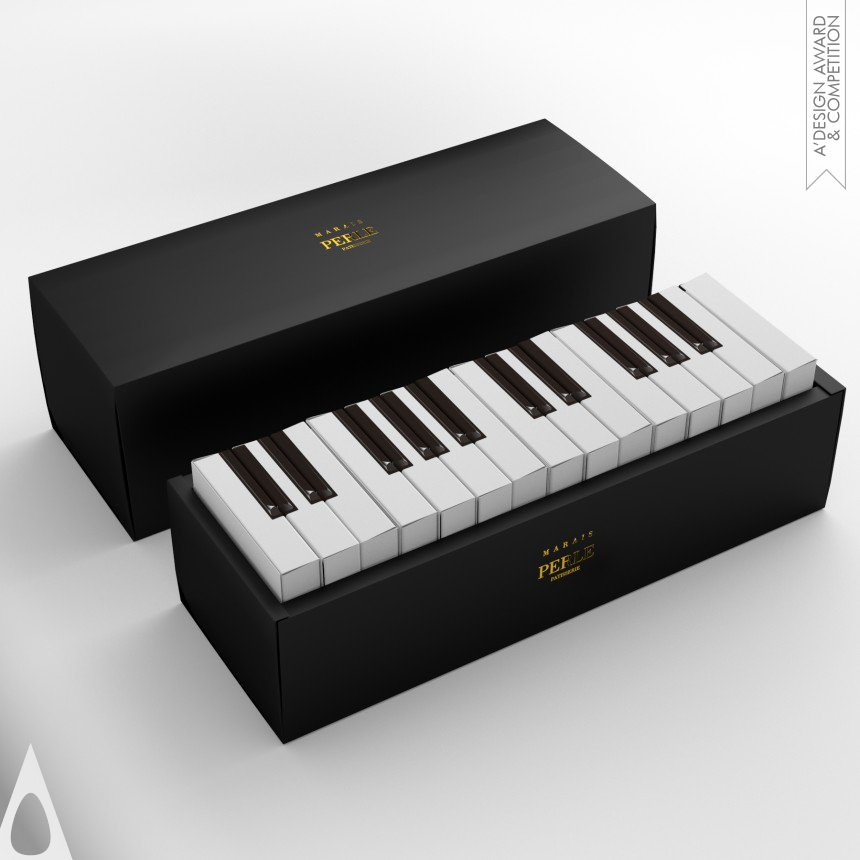 Platinum Packaging Design Award Winner 2017 Marais Piano cake packaging 