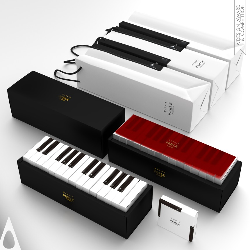 Kazuaki Kawahara's Marais Piano cake packaging