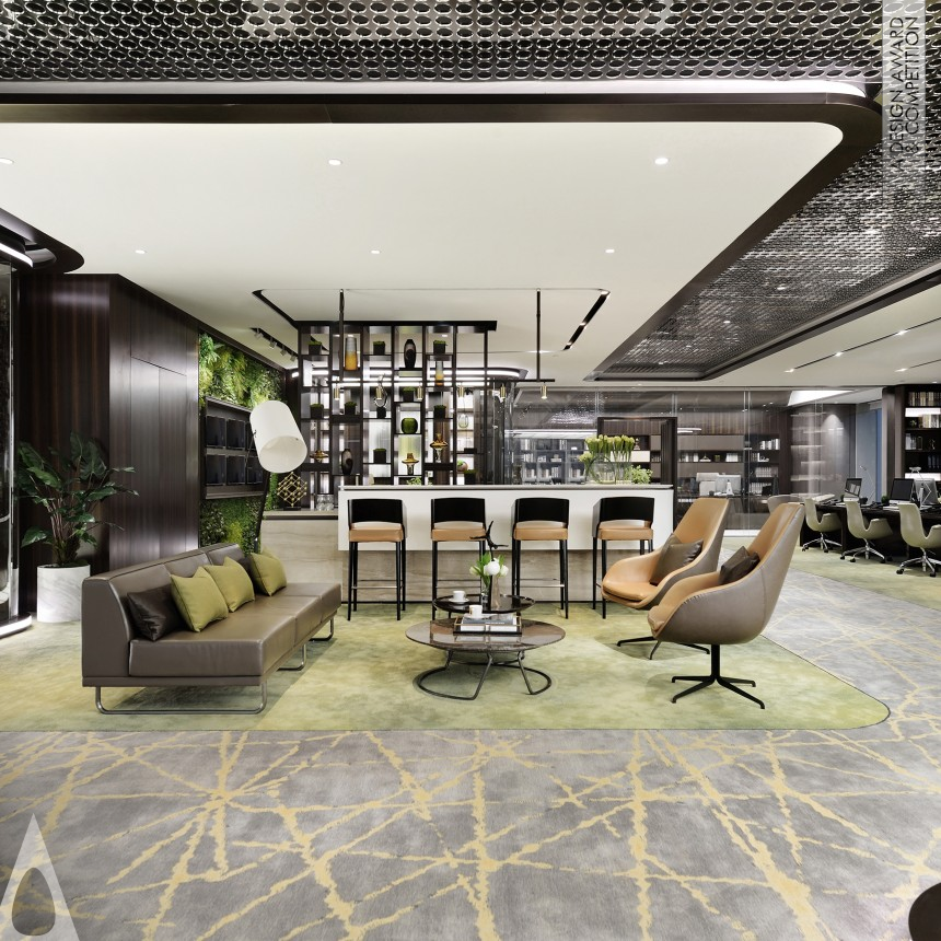 ZH/CIFI Square Modeling Finance Office - Golden Interior Space and Exhibition Design Award Winner